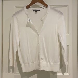 White Banana Republic 3/4 sleeve cardigan